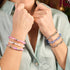 Andromède bleue | Argent | Bracelet de perles de verre galaxie